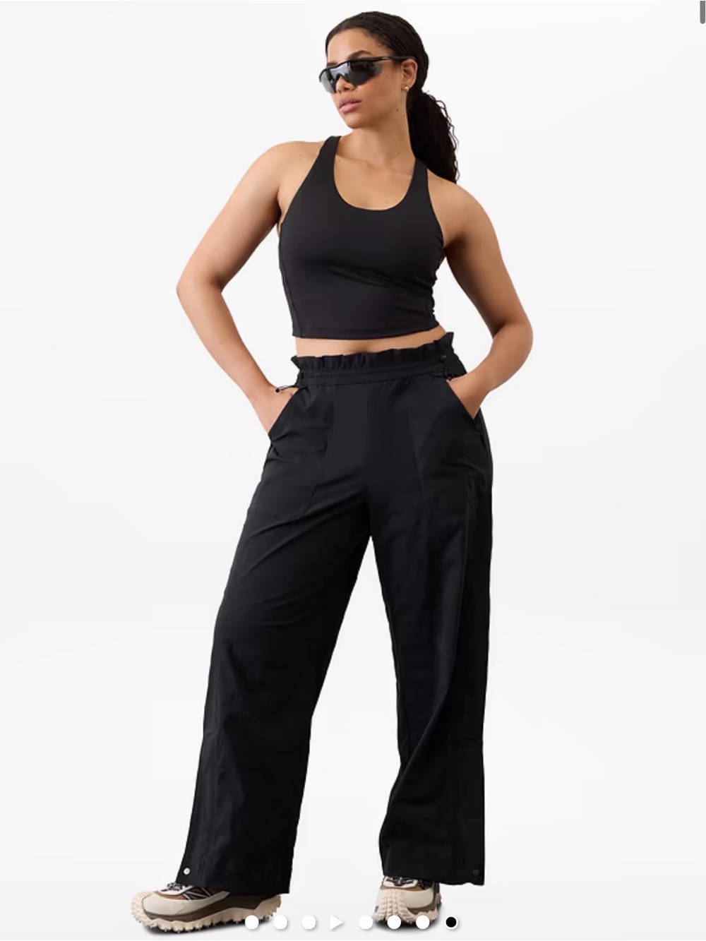 Athleta Black Trekkie High Rise Parachute Pant Sz 12